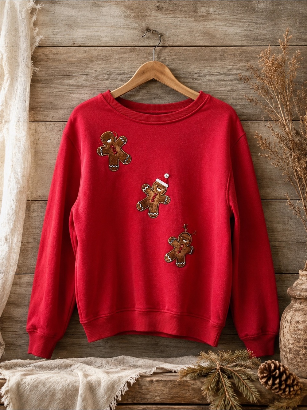 Rebecca Malone Gingerbread Holiday Sweatshirt‎ Medium Christmas